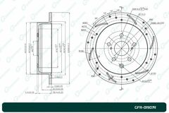 Диск тормозной перфорированный G-brake GFR-01907R правый