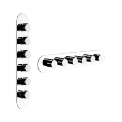 Gessi Tondo 43070#031 Встраиваемый термостат для душа, с 5ю независимыми выходами, верт/гориз установка, (внешние части), цвет: хром фото