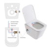 BelBagno Due BB3103CHR-BS/SC Унитаз подвесной с сиденьем с функцией биде и смесителем, цвет: белый