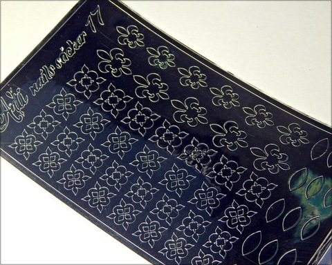Металлизированные наклейки Arti nails Stiker цвет серебро №17 купить за 100&nbsp;руб