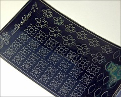 Металлизированные наклейки Arti nails Stiker цвет серебро №17 Металлизированные наклейки Arti nails Stiker цвет серебро №17