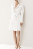 Персиковый халат с кружевом Zimmerli