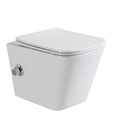 BelBagno Due BB3103CHR-BS/SC Унитаз подвесной с сиденьем с функцией биде и смесителем, цвет: белый фото