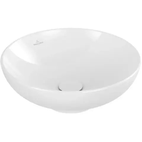 Villeroy&Boch Loop & Friends 4A460001 Раковина для установки на столешницу D=420 mm, TitanCeram, с переливом, нешлифованный, Альпийский белый