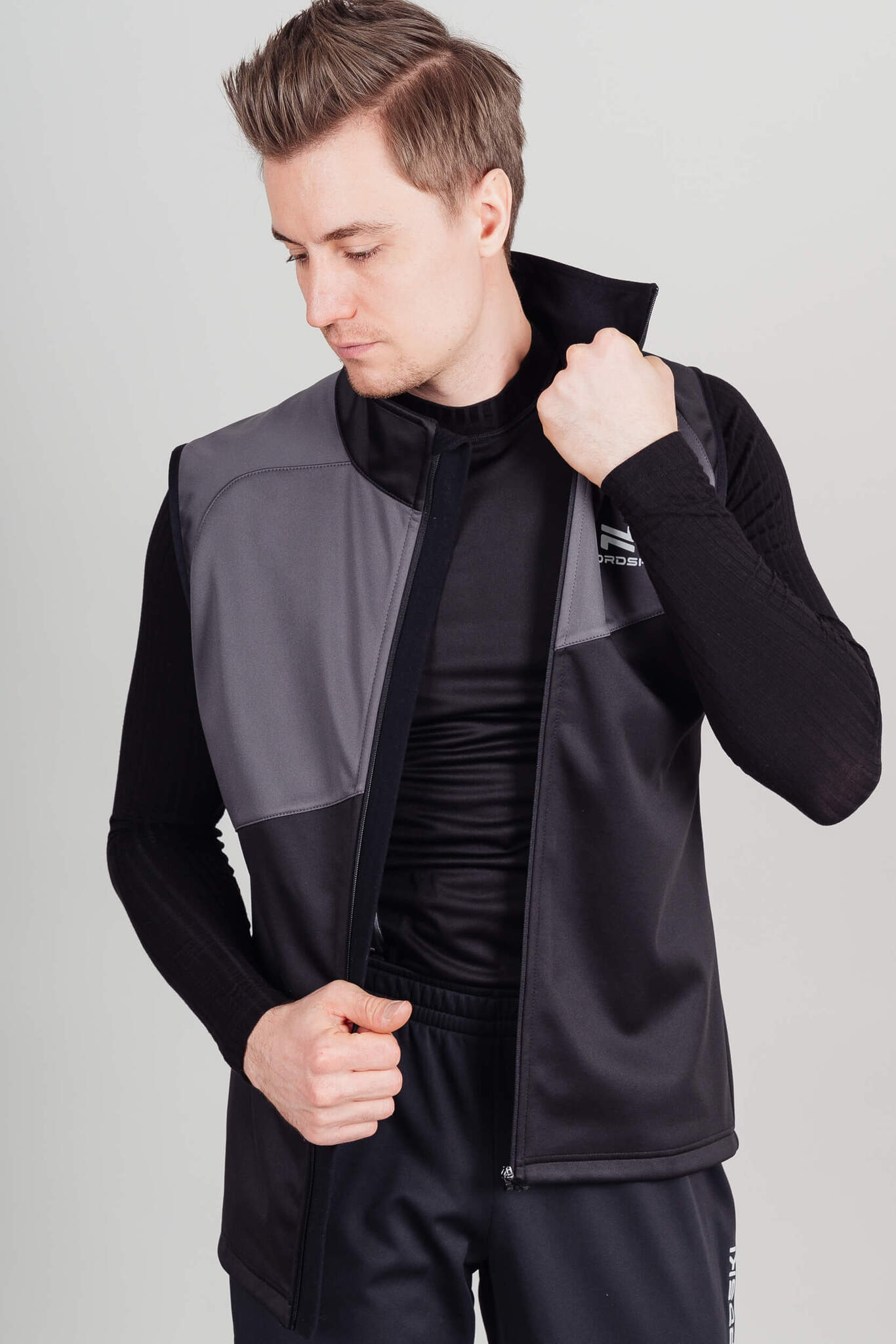 Лыжный жилет мужской Nordski Premium black-graphite - 3