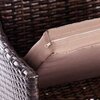 Лаунж/Lounge сет [диван+2кресла+столик+подушки] (мод.210013 А) коричневый