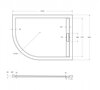 Cezares TRAY-AS-RH-120/90-550-30-W-R Душевой поддон, цвет: белый