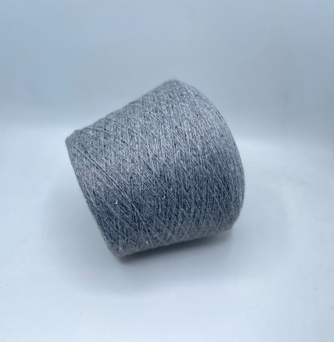 Бобинная пряжа (пр.Италия), 750м /100гр, шерсть/полиамид, цвет- Серый,неоднотонный арт.31750