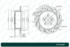 Диск тормозной перфорированный G-brake GFR-01751R правый