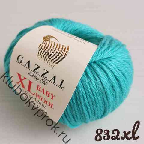 GAZZAL BABY WOOL XL 832, Зеленый бирюзовый