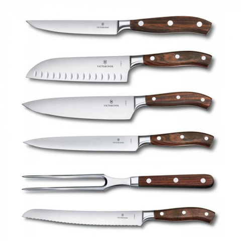 Набор ножей кухонных Victorinox Grand Maitre Cutlery Block (7.7240.6) компл.:6шт с подставкой дерево подар.коробка