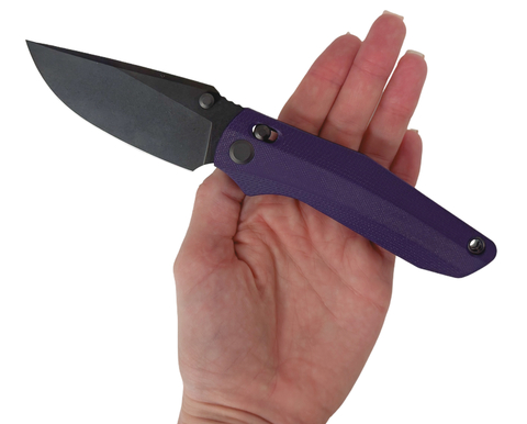 Складной нож TuoTown Med, сталь T10S PVD, рукоять G10 purple, Titanium TC4, арт.TPW-MED-B