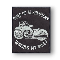Нашивка ( Шеврон ) На Рукав Байкерская Сыны Альцгеймера / Sons Of Alzheimers 120х100 мм