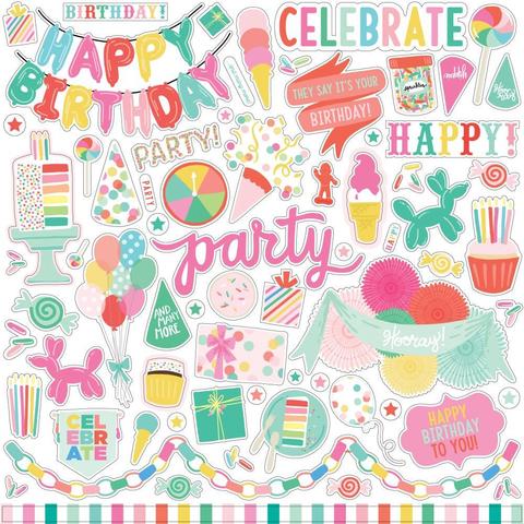 Стикеры 30х30см - Let's Party