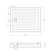 Cezares TRAY-A-AH-140/90-15-W Душевой поддон, цвет: белый
