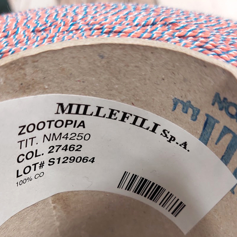 Фасонный хлопок MILLEFILI ZOOTOPIA 425 кораллово-голубой