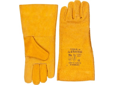 STAYER MASTER 350 мм, XL (10), спилковые, для сварки и тяжелых механических работ, термостойкие краги (11330-XL)