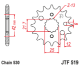 Звезда передняя ведущая Vortex 3521-18 JTF519