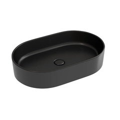 Ceramica Nova Element CN6048MB Умывальник чаша накладная овальная, 60.8x38.5, цвет: чёрный матовый фото