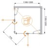 Cezares ELENA-W-A-22-120-P-CR Душевой уголок, цвет: хром