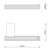 Decor Walther OF.LINE 0670620 Держатель туалетной бумаги, цвет: Champagner