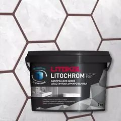 Затирка швов цементная Litokol Litochrom 1-6 Luxury Evo LLE.340 Красное дерево, ведро 2 кг