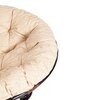 Кресло Папасан (PAPASAN 23/01 W /с подушкой и ремешками/ (Antique brown (античный черно-коричневый)