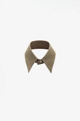 ZARA X JOHN GALLIANO ВОРОТНИК РУБАШКИ ИЗ ПОПЛИНА, ОЛИВКОВЫЙ