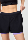 Шорты с лосинами Nordski Stayer Black/Lavender W женские