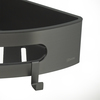 Lemark Shelf Line 9776048 Полка для душа угловая из нерж. стали с крючками, графит/вставка-пластик графит