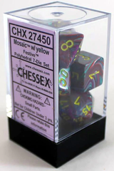 Chessex 7-dice set Fest Mosaic Yellow