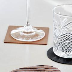 Подстаканник квадратный 10x10 см LindDNA Nupo brown 981188