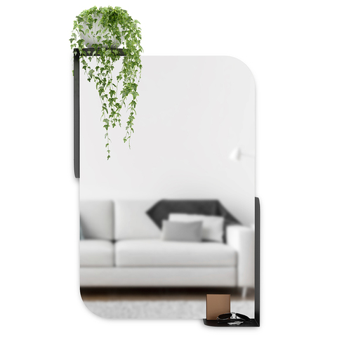 Зеркало Alcove 52 x 13 x 77 черный