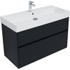 Aquanet Бруклин 312874 Тумба с раковиной, цвет: антрацит матовый