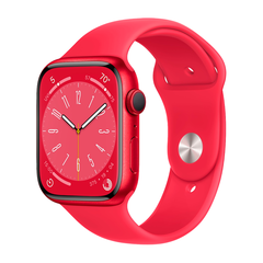 Умные часы Apple Watch Series 8 GPS, 45mm, Aluminium Case with Sport Band, Red (Красный)
