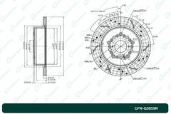 Диск тормозной перфорированный вентилируемый G-brake GFR-02659R правый