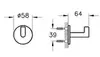 VitrA Origin A4488426 Крючок для халатов, цвет медный