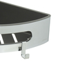 Lemark Shelf Line 9771046 Полка для душа угловая из нерж. стали с крючками, хром/вставка-пластик графит