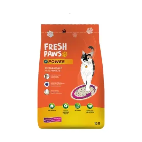 Fresh Paws Active впитывающий наполнитель для кошачьего туалета с активированным углем 10 л