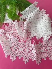 Кружево, белое ажурное, для рукоделия, ширина 11-15 см, длина 170 см