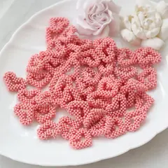 Подвеска Сердце плетёная из бисера, 23*19 мм, розовый, РК076