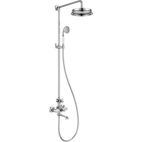 Cezares LIBERTY-F-CVD-01 Душевая стойка со смесителем и изливом, хром