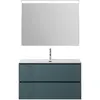 BelBagno UNO-1000-2C-SO-AO База под раковину подвесная с фрезерованными ручками по всей длине фасада с двумя выкатн. ящ., Голубой Матовый, 1000x455x608