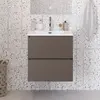 BelBagno UNO-MINI-500-2C-SO-СO База под раковину подвесная с фрезерованными ручками по всей длине фасада с двумя выкатн. ящ., Бежевый Мат.,500x395x608