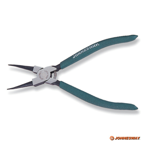 Jonnesway AG010002 Щипцы прямые для стопорных колец с ПВХ рукоятками, сжим, 180 мм, 19-60 мм
