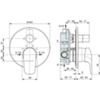 Ideal Standard Ceraflex A6758AA Смеситель встраиваемый на 2 потребителя со встраиваемой частью