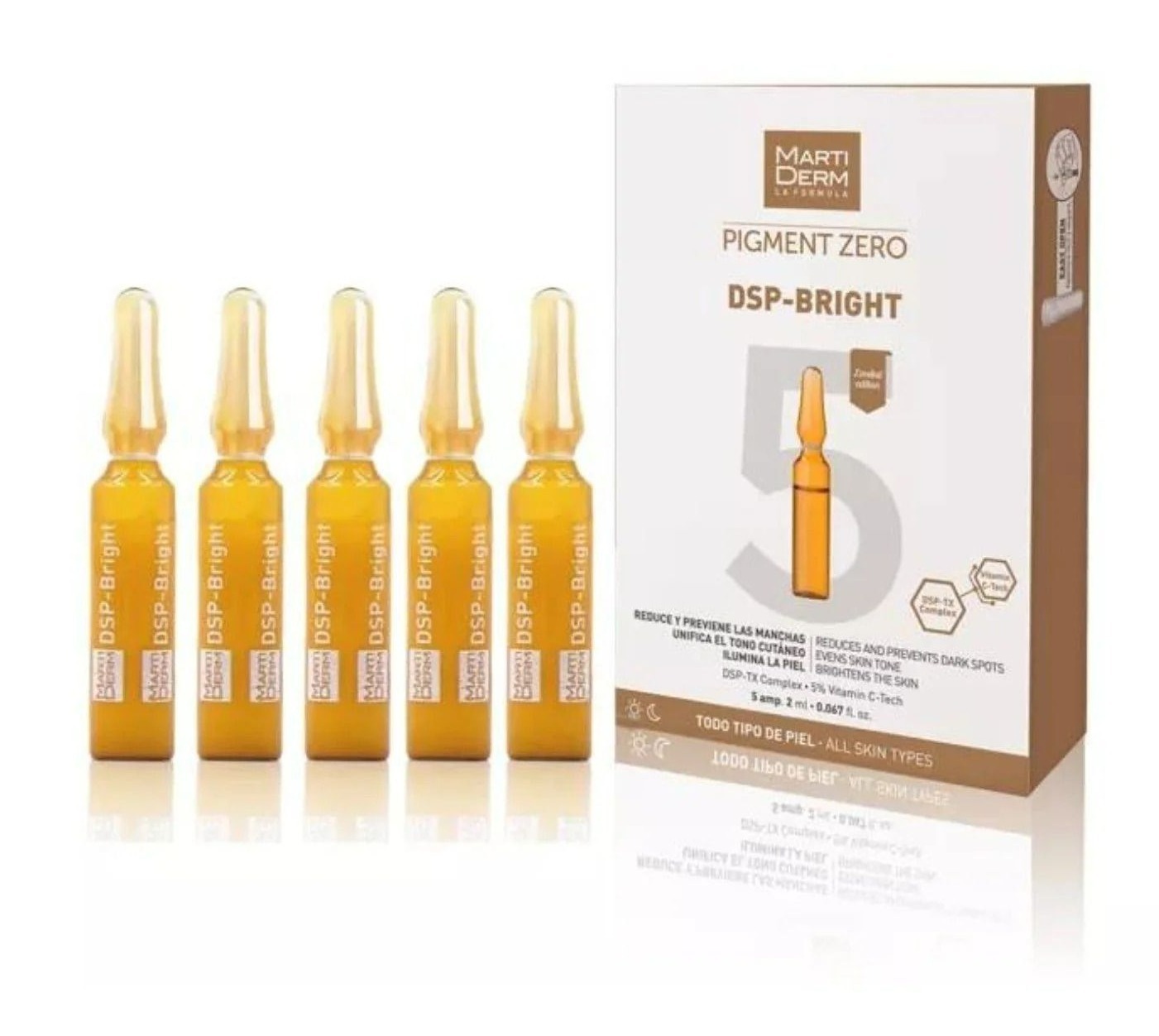 Ампулы для осветления пигментации MartiDerm Pigment Zero Dsp bright 5амп по 2мл