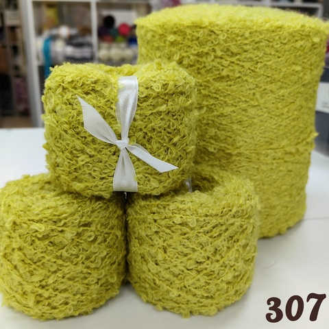 Пряжа бобинная буклированная 270м/100гр 307, Салатовый