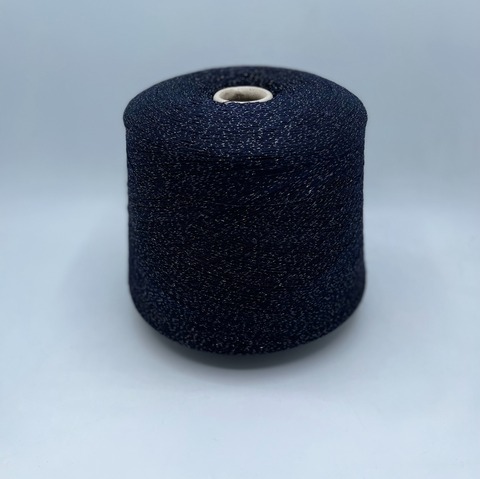 Tollegno (пр.Италия), art-Bright 2/40 2000м/100гр.87% меринос экстрафайн, 13% полиамид( люрекс),  цвет-Темно-синий, арт-25567