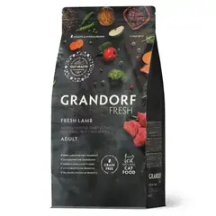 Grandorf Fresh сухой корм для взрослых кошек свежее мясо ягненка с бататом 400 г